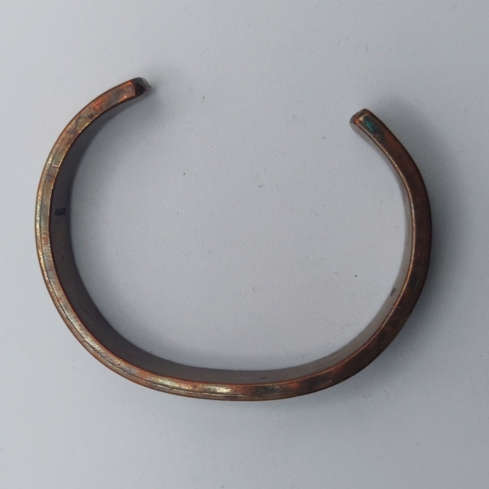 Signed Jm Solid Thick Copper Bracelet Cuff Southw… - image 6